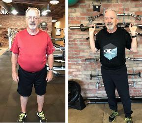 JERRY LOST 60 POUNDS.  PERSONAL TRAINER, SENIOR FITNESS PHOENIX 85016, PHYSIQUES FITNESS BY ELVIRA