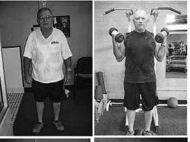 Jerry before and 16 weeks after pictures. Personal training Senior fitness program. Phoenix AZ/ Physiques Fitness by Elvira